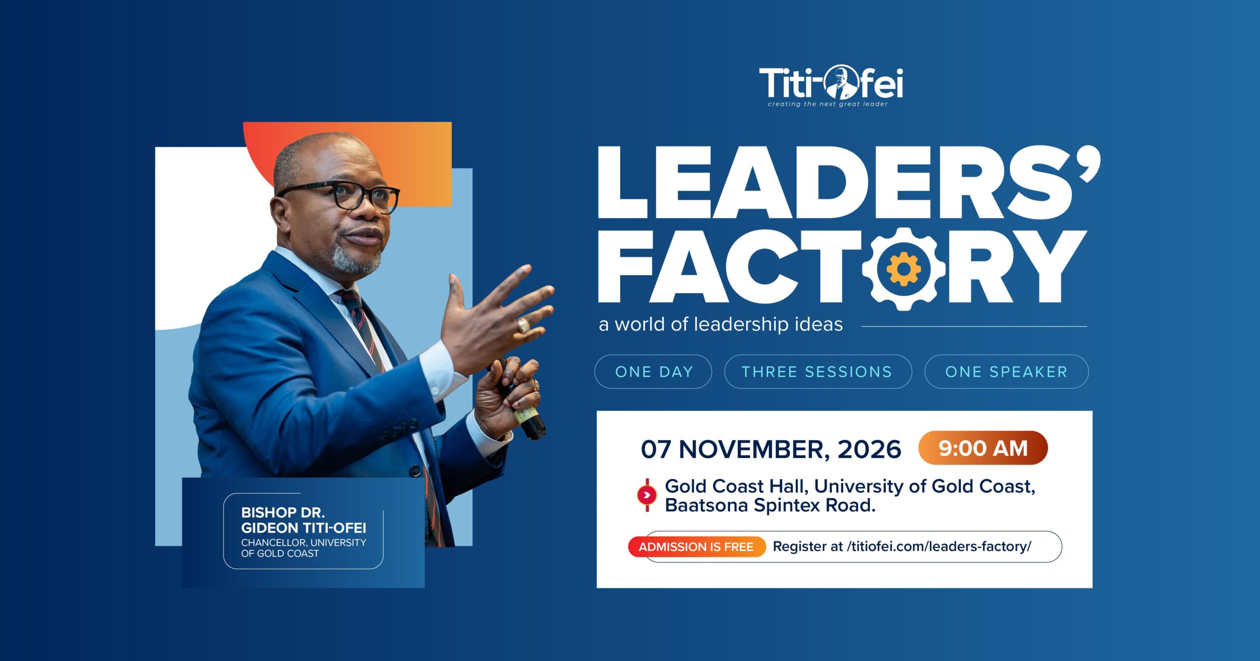 Leaders' Factory with Bishop Dr. Gideon Titi-Ofei – 7 November 2026